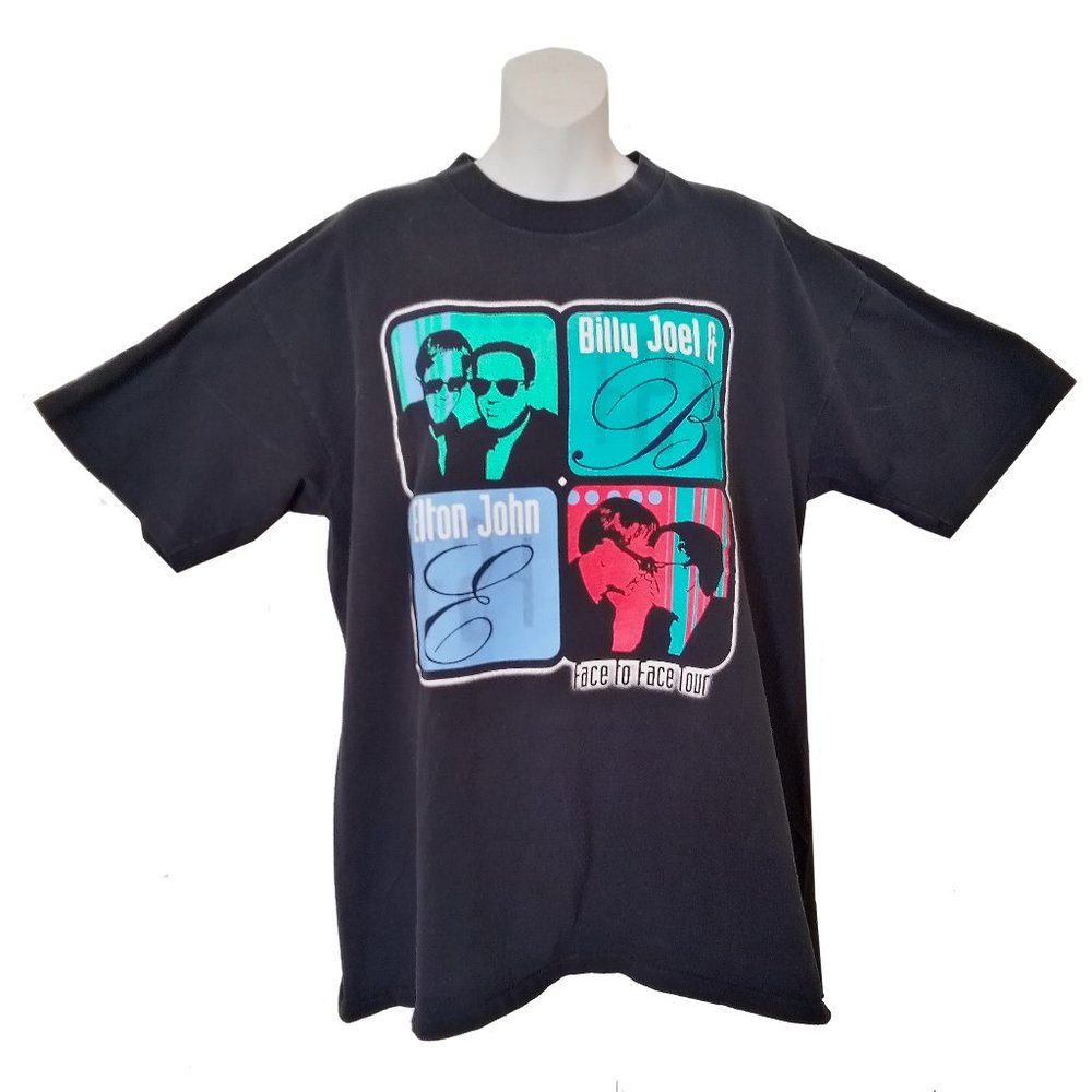 Vintage BILLY JOEL & ELTON JOHN 2001 Tour Shirt